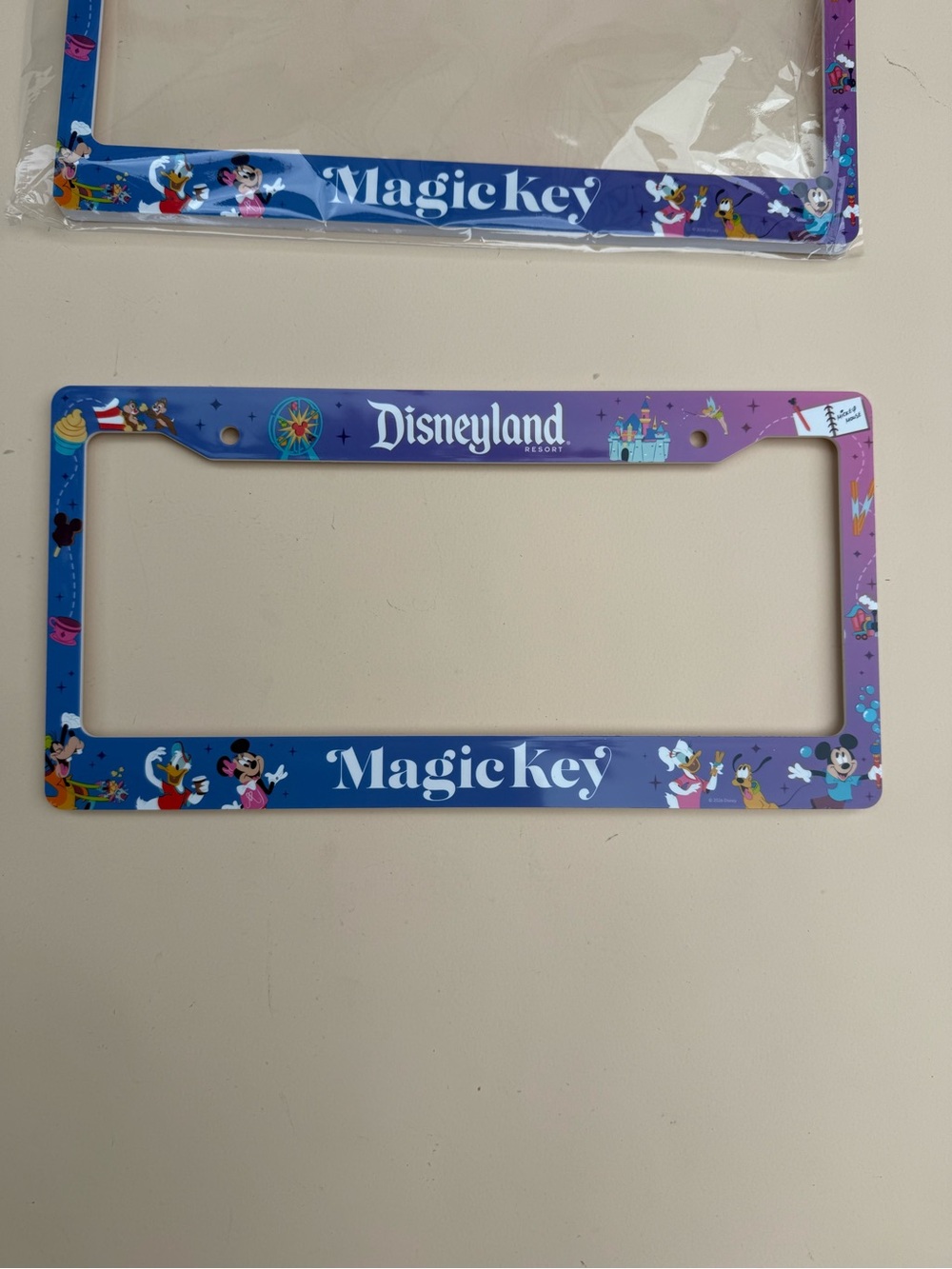 Two Disneyland Magic Key License Frames/Holder